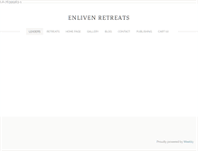 Tablet Screenshot of enlivenretreats.com